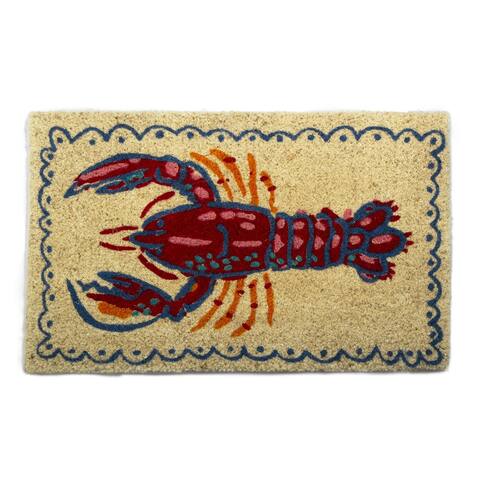 1'6" X 2'6" Lobster Coir Doormat Doormat Coastal Nautical Beach