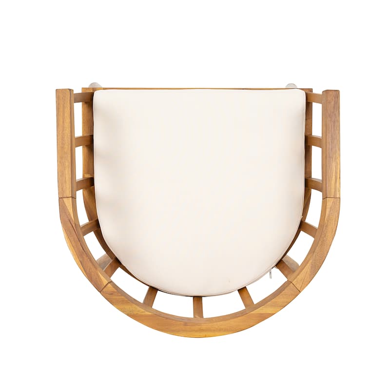 Christopher Knight Home - Meadowbrook Outdoor Acacia Wood 5-Piece Dining Set with Cushioned Chairs