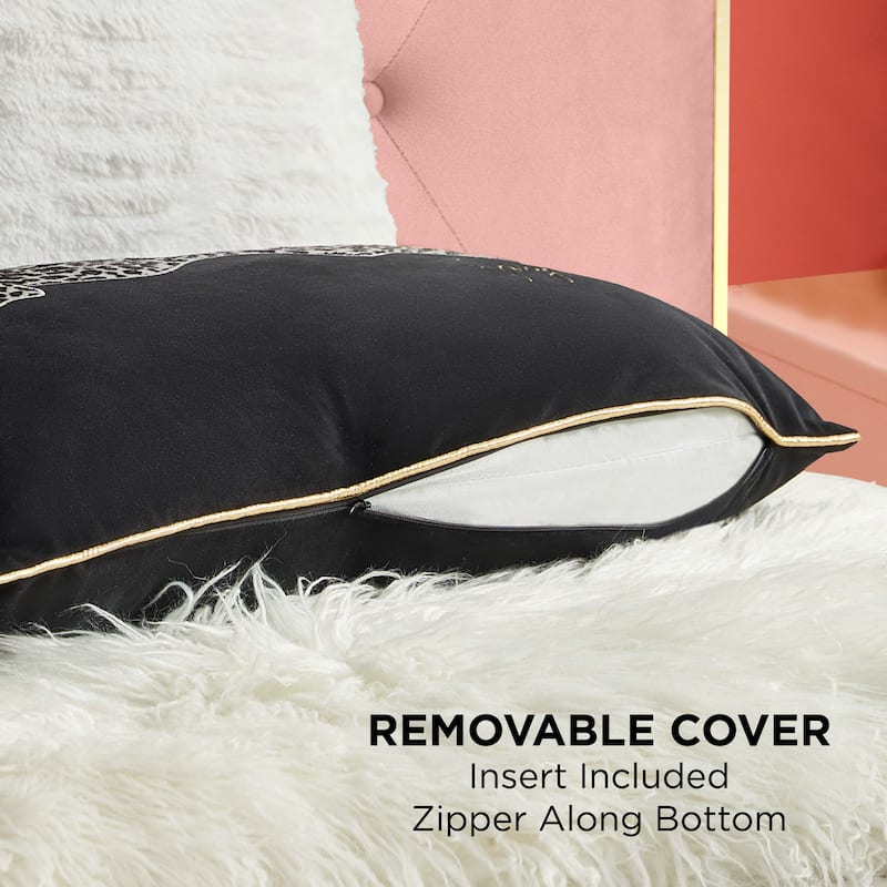 Juicy Couture Velvet Cheetah Pillow 14" x 24"