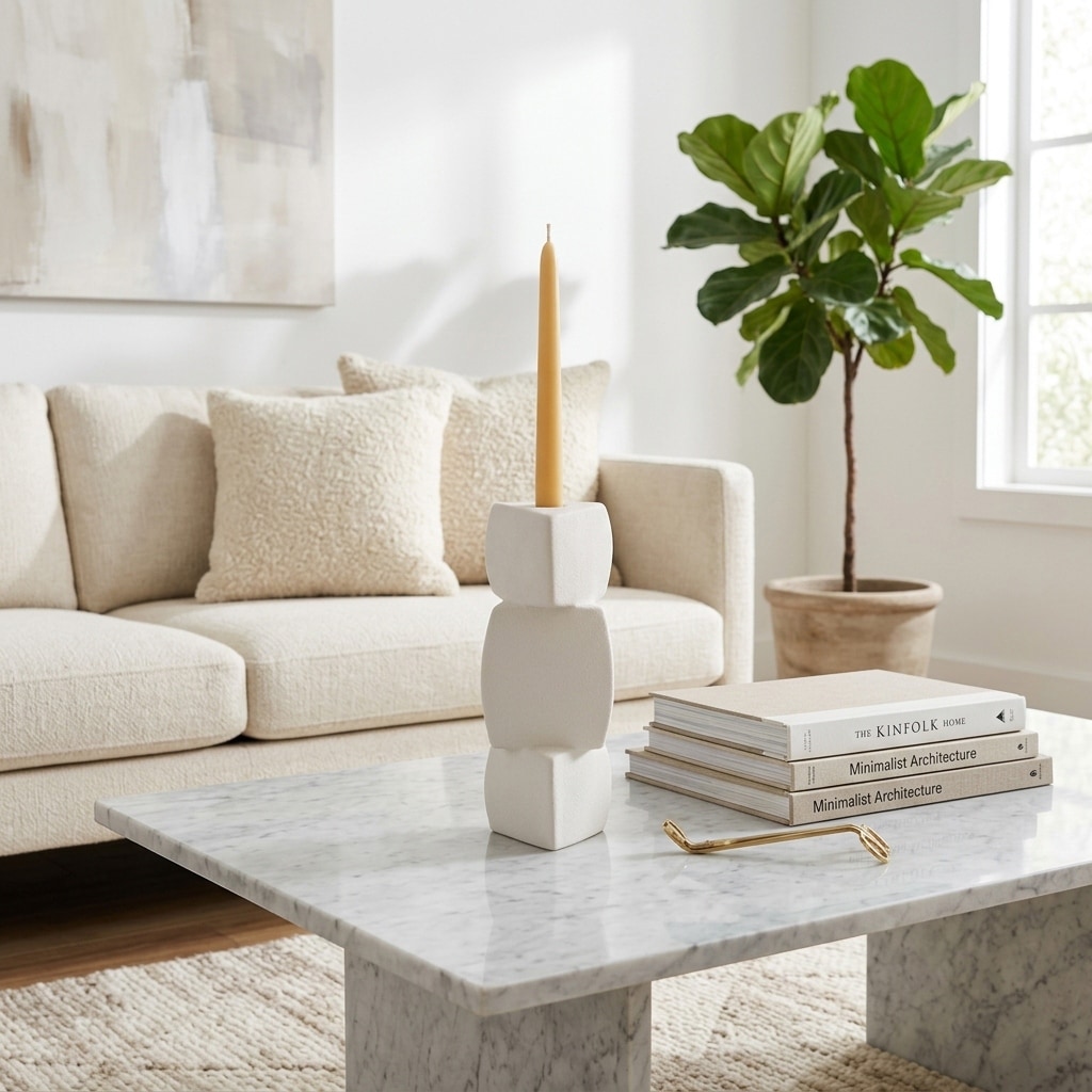 Modern Ceramic Stacked Objects Candle Holder for Home Decor
