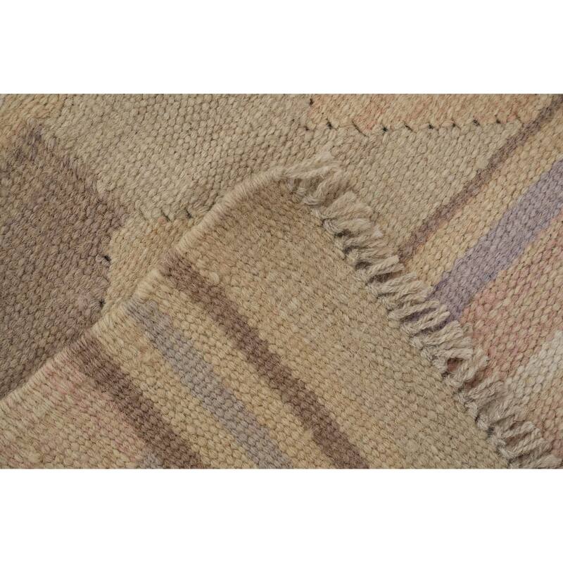 Hand Woven Oriental 100% Wool Carpet Southwestern Tribal Multi-Colored Kilim Area Rug - 8' 11'' X 5' 10''