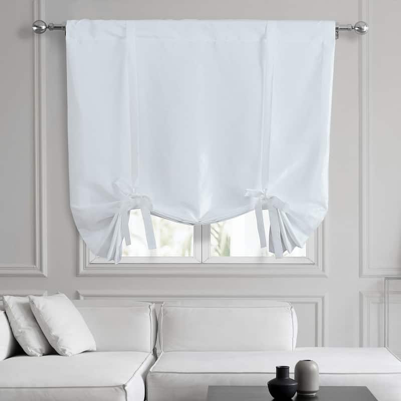 Exclusive Fabrics Faux Silk Taffeta Tie-Up Window Shade (1 Panel)
