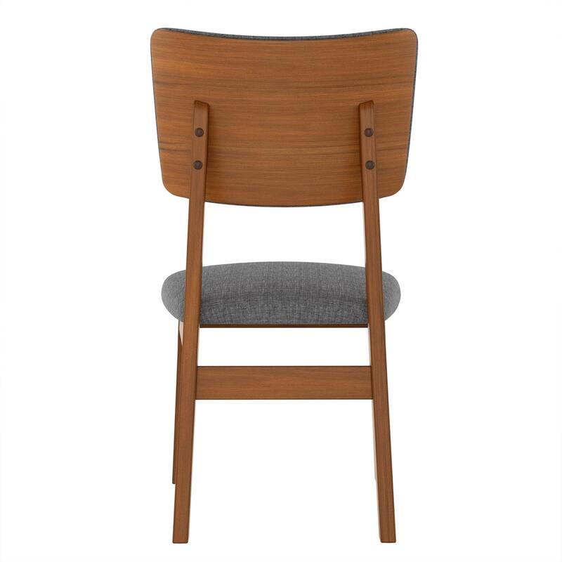 Modern Farmhouse 4 Seater Dining Table Set With Upholstered Chairs