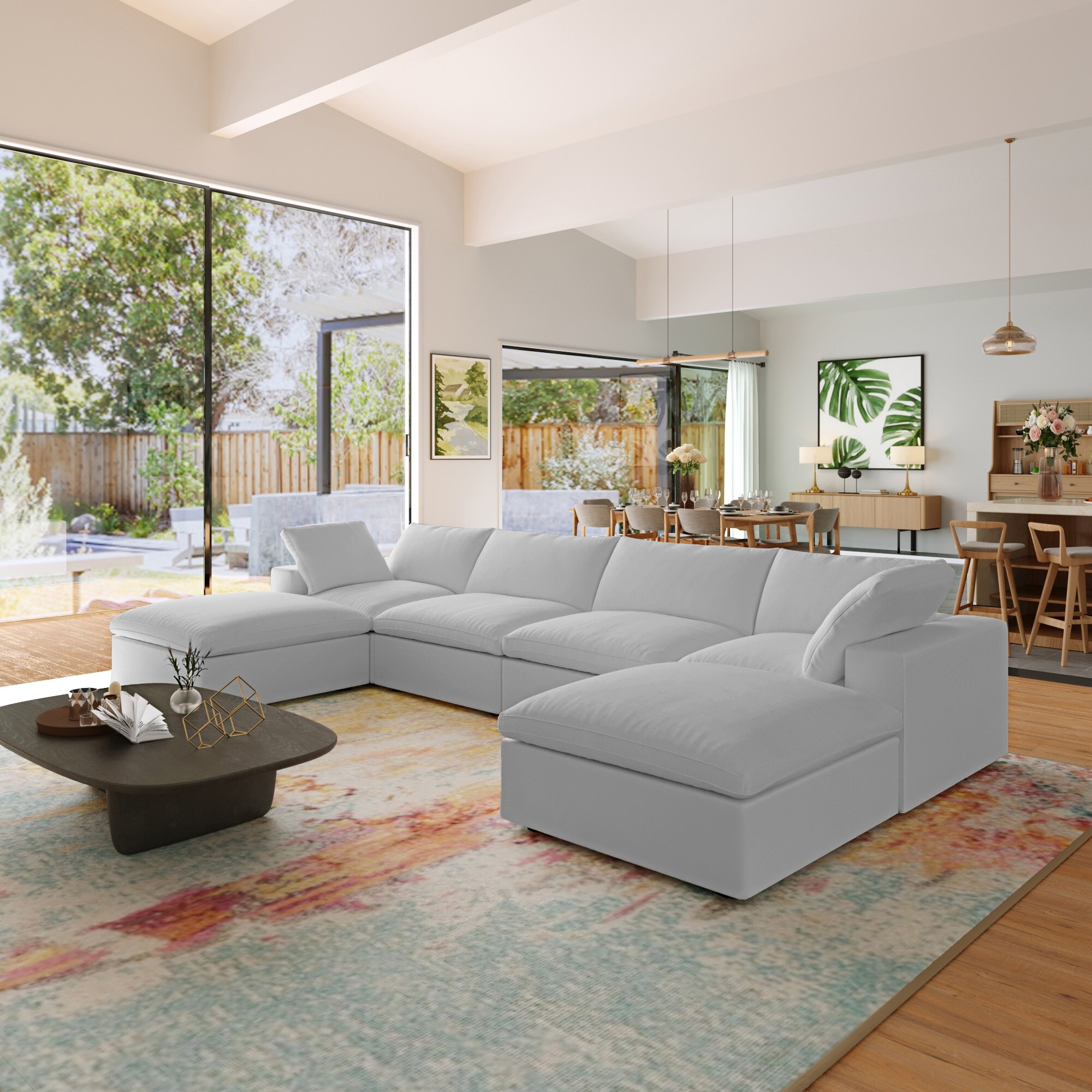Overstuffed deals velvet sectional