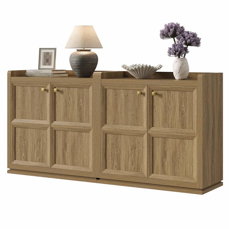 Multifunctional Minimalist Side Cabinet with 3D Design