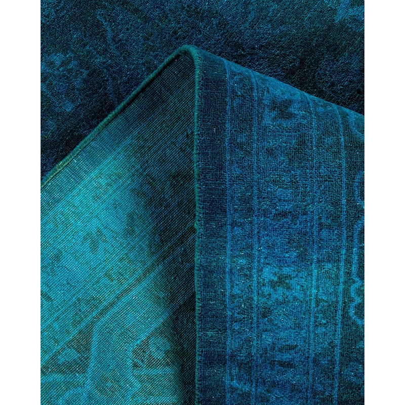 Fine Vibrance One-of-a-Kind Hand-Knotted Area Rug - Blue, 8' 2" x 10' 2" - 8' 2" x 10' 2"