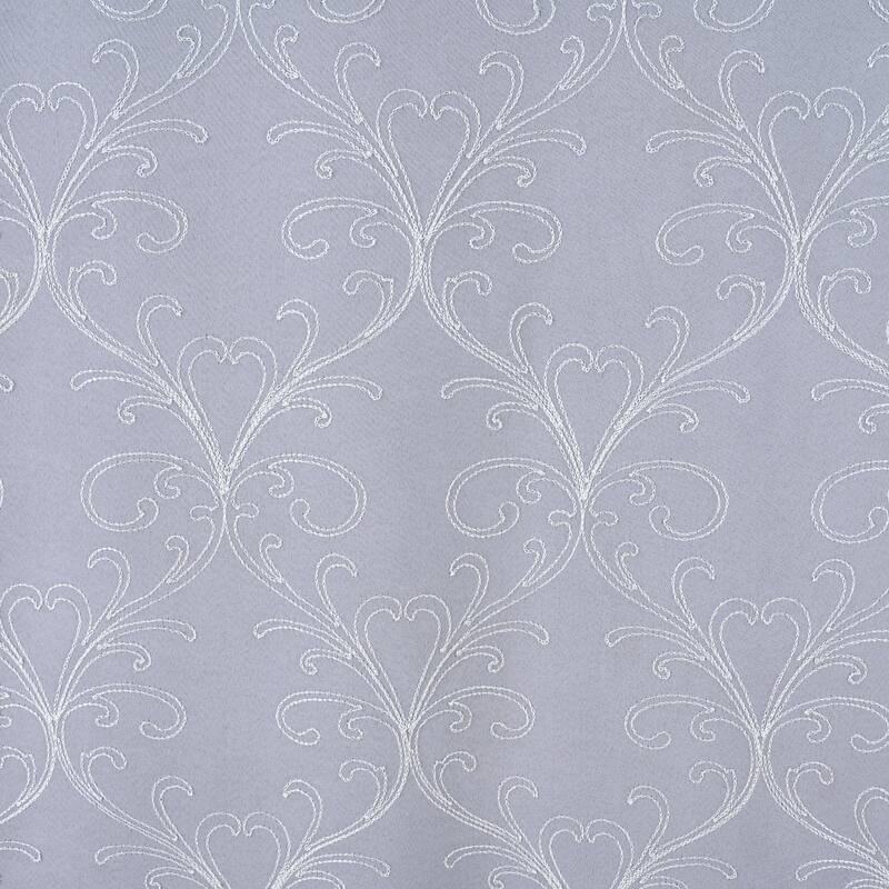 Kimber Embroidered Privacy Window Curtain Panel 84" or 90"
