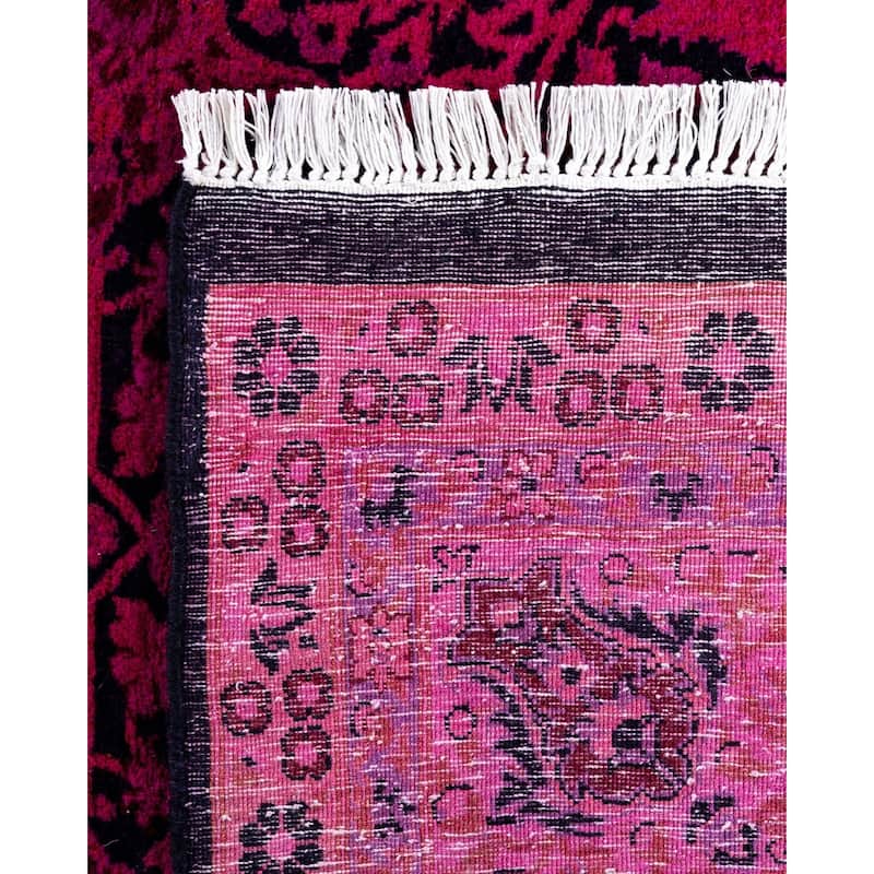 Contemporary Overdyed Wool Hand Knotted Area Rug - 6' 1" x 9' 1"
