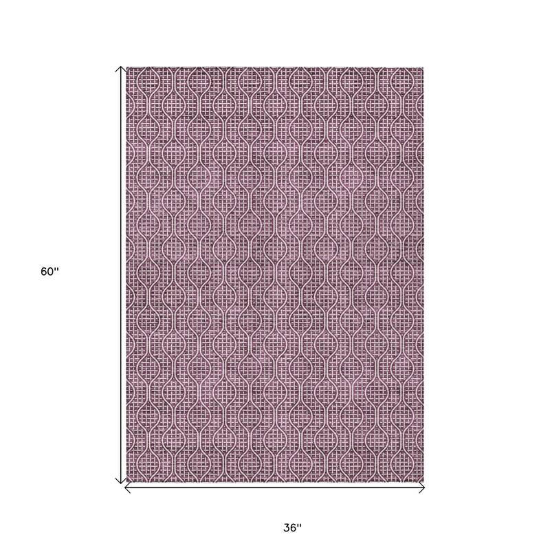 HomeRoots Geometric Transitional Rectangle Outdoor Rug
