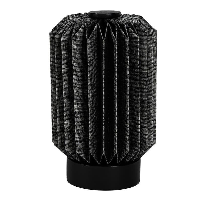 Banks Modern Minimalist Paper Pleated Column Accent LED Table Lamp