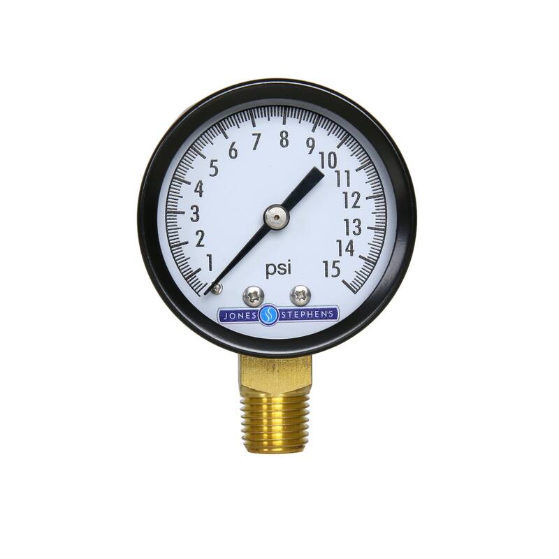 Jones Stephens G60015 2" 15 PSI Pressure Gauge - Natural