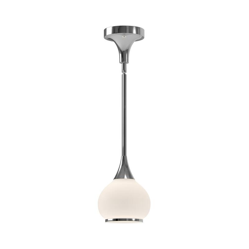 Alora Lighting PD524006OP Hazel 7" Wide Mini Pendant with Opal Glass - Chrome