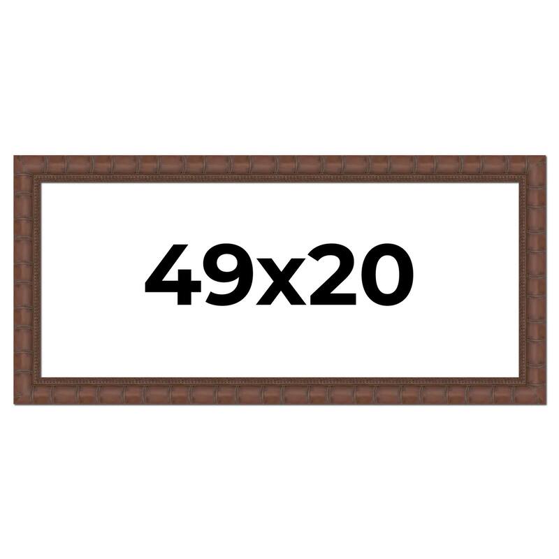 49x20 Frame Pewter Solid Wood Picture Frame Width 1.625 Inches | Interior Frame Depth 0.6875 Inches