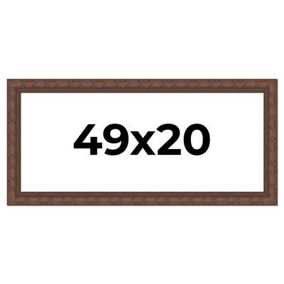 49x20 Frame Pewter Solid Wood Picture Frame Width 1.625 Inches | Interior Frame Depth 0.6875 Inches