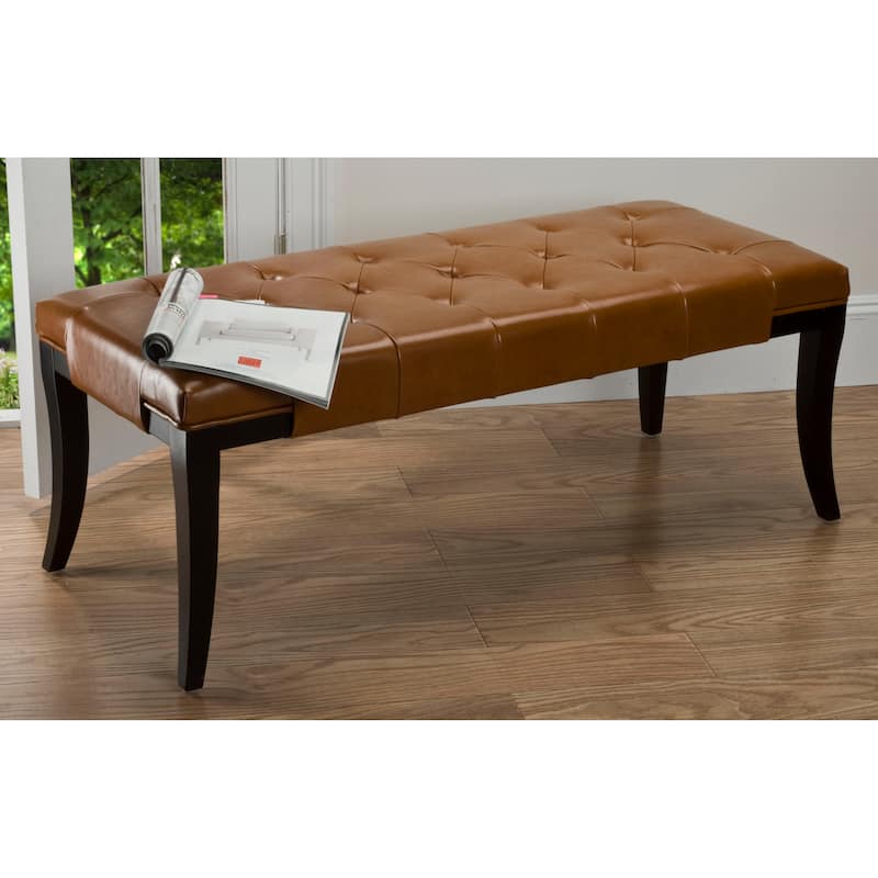 SAFAVIEH Missy Bicast Leather Saddle Bench - 47" x 20" x 18" - 47Wx20Dx18H - Saddle