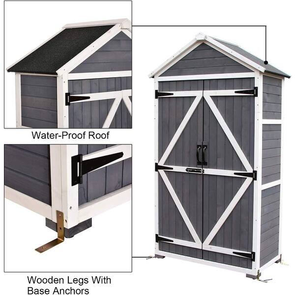 Shop Mcombo Outdoor Storage Cabinet Tool Sheds Backyard Garden