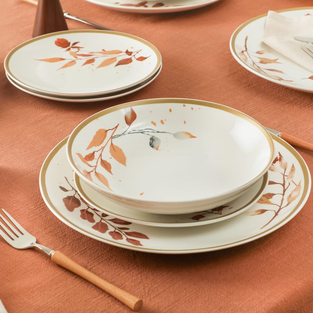 Stone Lain Maple Porcelain Dinnerware Set