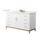Option White / White Quartz Top / Satin Bronze Hardware