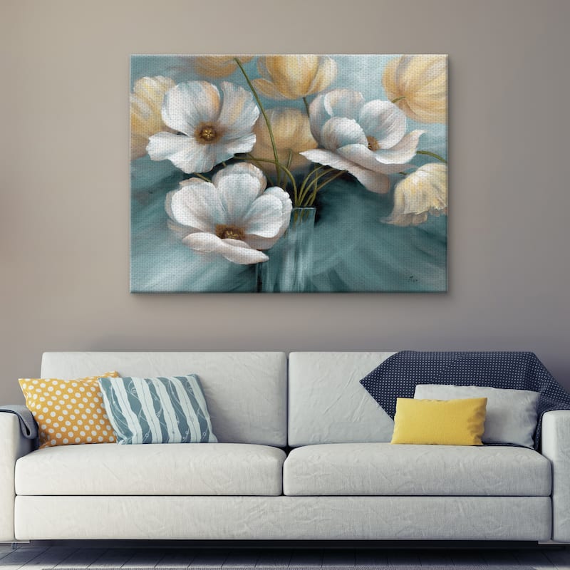 Scent of Summer Teal by Nan Canvas Art Print