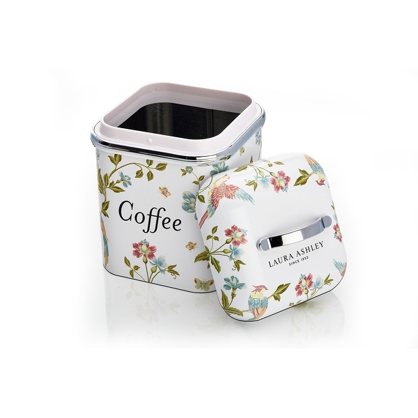 Laura Ashley VQ 3-Piece Hand-applied Stainless Steel Canister Set