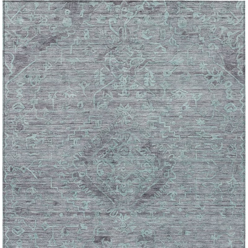HomeRoots Floral Traditional Rectangle Outdoor Rug