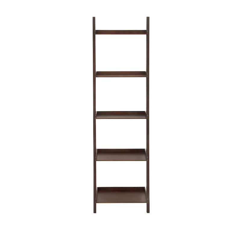 Wood 5 Shelf Shelving Unit - Brown or White - Roche River Decor