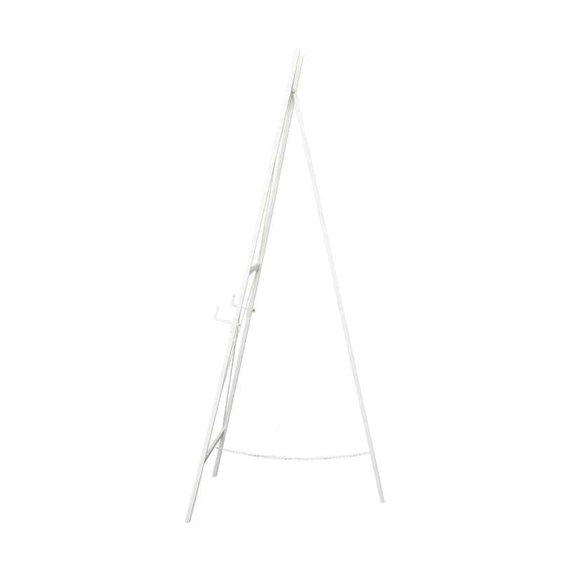 Metal Tall Adjustable 3 or 2 Tier Display Easel with Chain Support - White - Roche River Decor