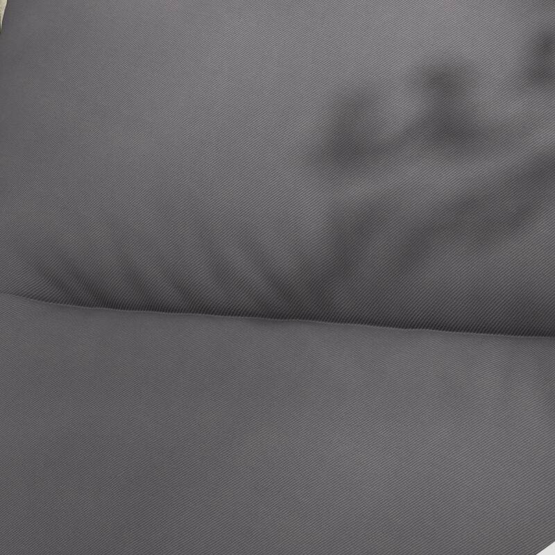 2 Piece Grey Polyester Adirondack Chair Cushions Set with Water-Repellent Cover and Ties - 58.75" L x 20.5" W