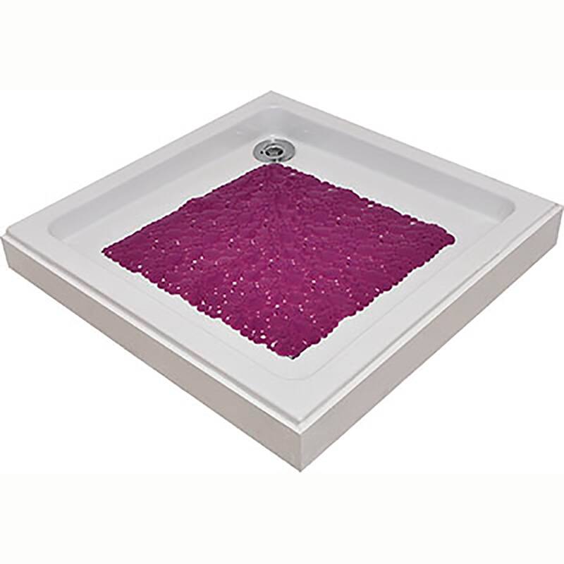 Bubbles Non-Slip Square Shower Mat 20 L X 20 W