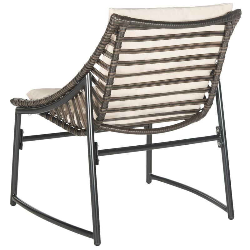 SAFAVIEH Outdoor Hildrun Rattan 4-Piece Set - 28W x 30D x 50H