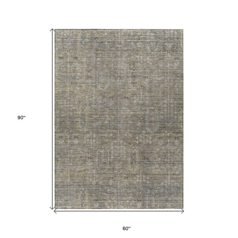 HomeRoots Southwestern Transitional Rectangle Outdoor Rug