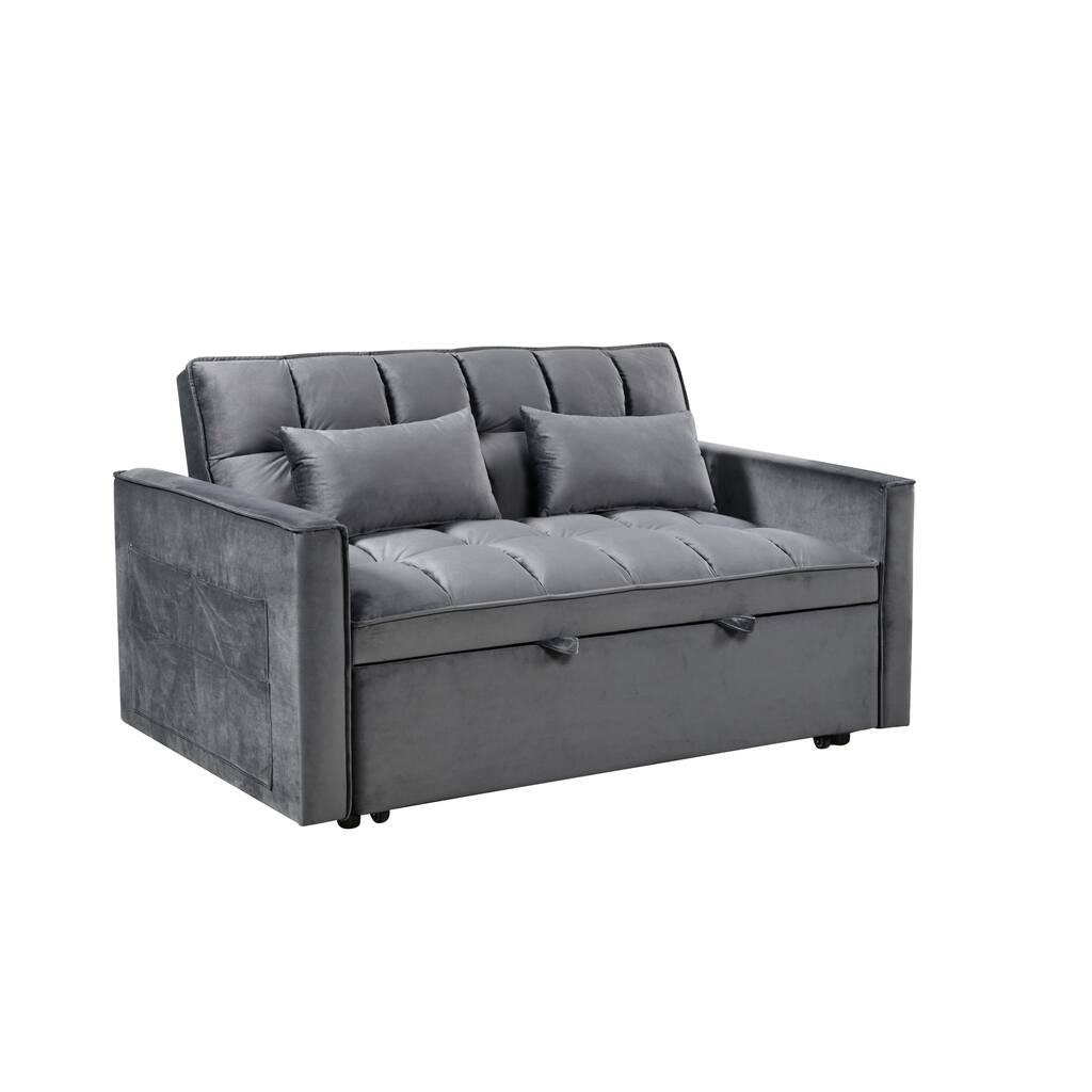 Modern Velvet Loveseat Futon Sofa