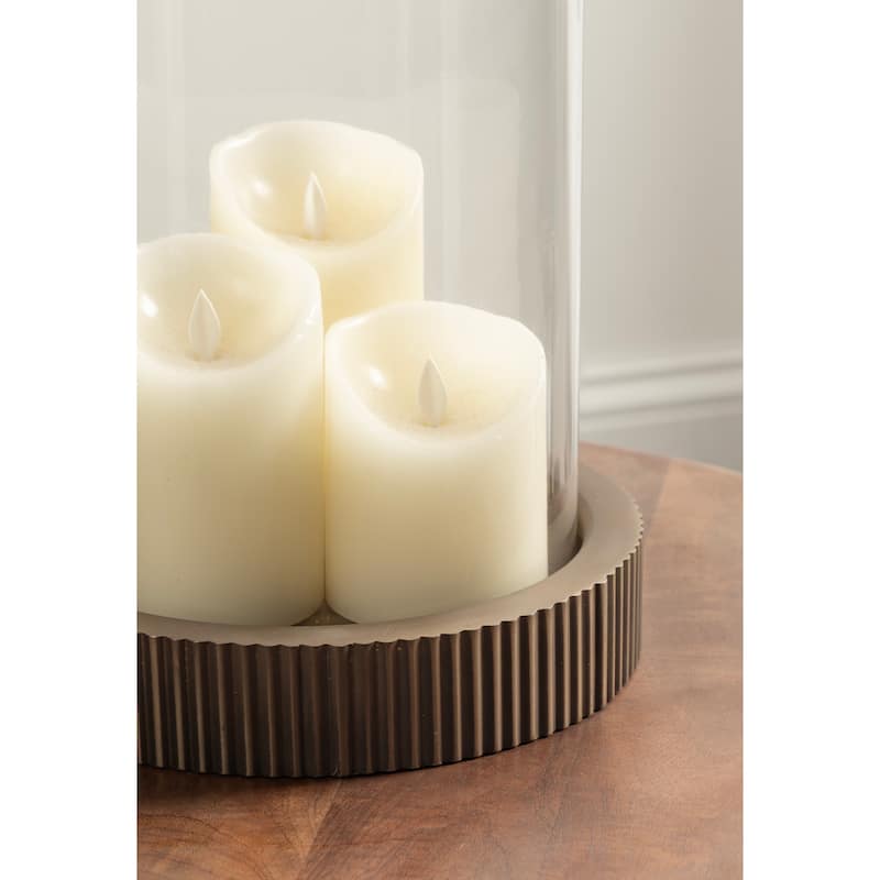 Kate and Laurel Rooks Metal Candle Holder - 10x10x11
