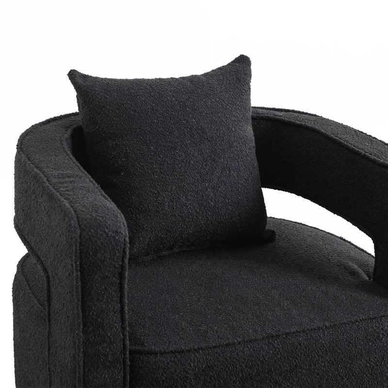 Swivel Accent Open Back Chair Modern Comfy Sofa Chair With Base For Nursery Bedroom Living Room Hotel Office