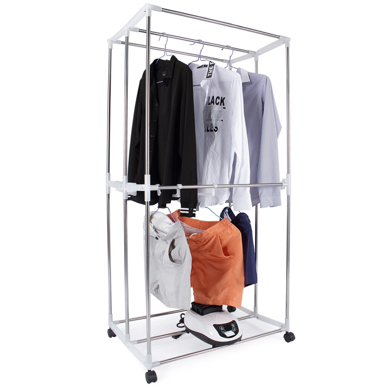 Della Compact Portable Electric Air Clothes Dryer Machine Stand Rack Holder  with Heater, Blue - Bed Bath & Beyond - 18729844