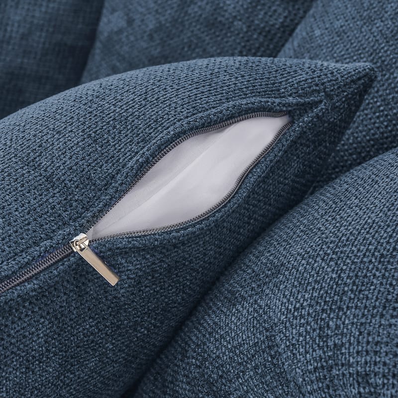 Upholstered Swivel Accent Chair Barrel Armchair Metal Frame with Pillows Living Room Chair