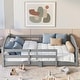 preview thumbnail 59 of 74, Montessori Solid Pine Floor Bed with Full-Length Safety Fence & Slatted Base by Harper&Bright Designs
