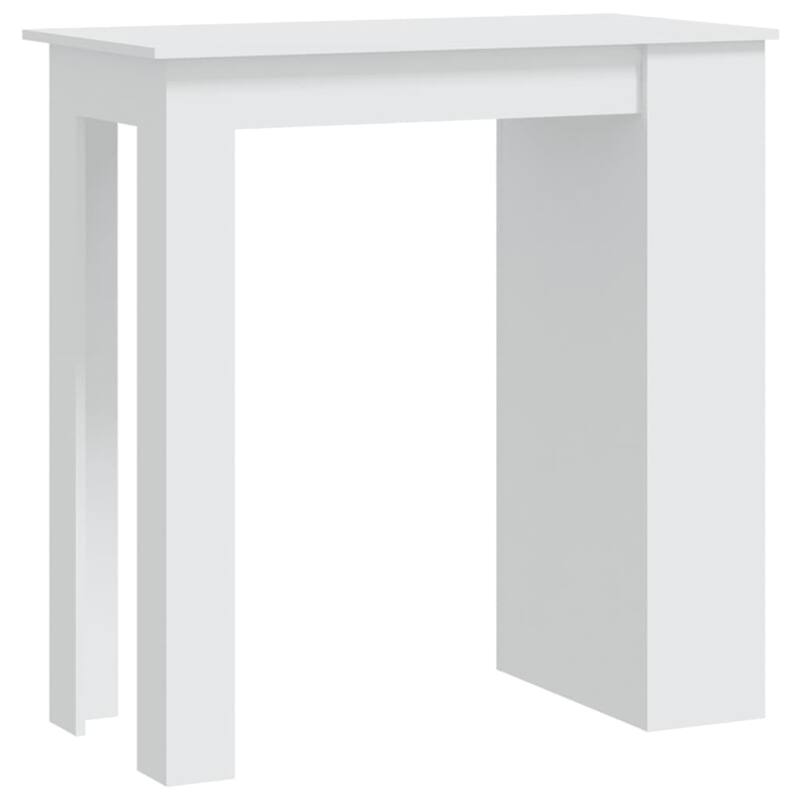 vidaXL Bar Table Kitchen Pub Bistro Table with Storage Rack Engineered Wood - 40.2" x 19.7" x 40.7"