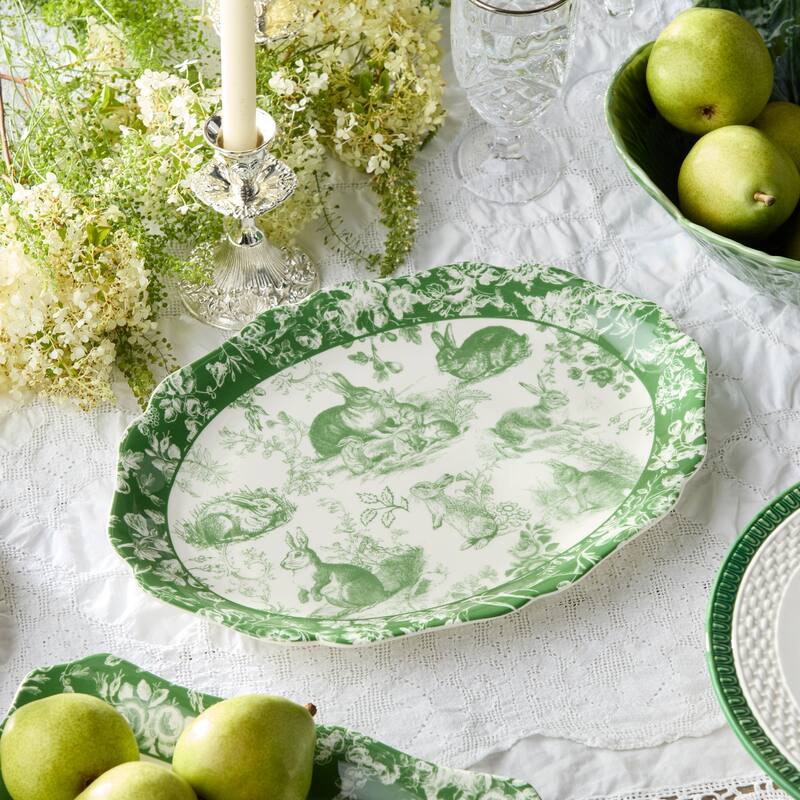 Certified International Le Jardin Oval Platter 16" x 12" - 16"W x 12"D x 1.5"H