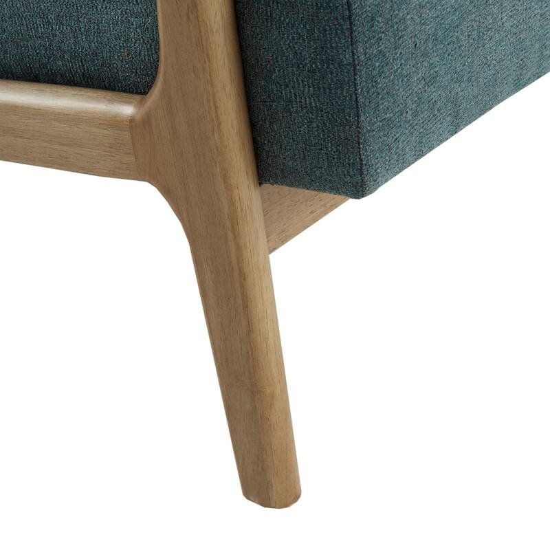 Roomfitters Mid-Century Lounge Chair with Solid Wood Frame, Upholstered Accent Seating, Living Room Chair