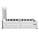 preview thumbnail 6 of 9, Full Size PU Upholstered Platform Bed, Wood Bed-Frame for Kids