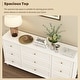 preview thumbnail 19 of 56, Timechee 63'' W Dresser White Chest Srorage Cabinet Lacquer Drawers