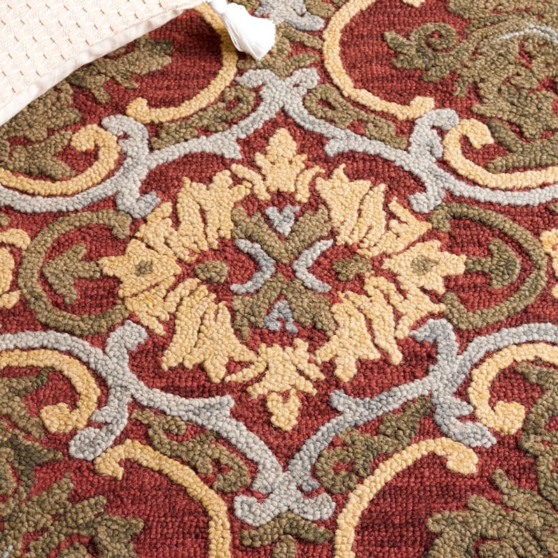 SAFAVIEH Handmade Blossom Parthenia Floral Wool Rug