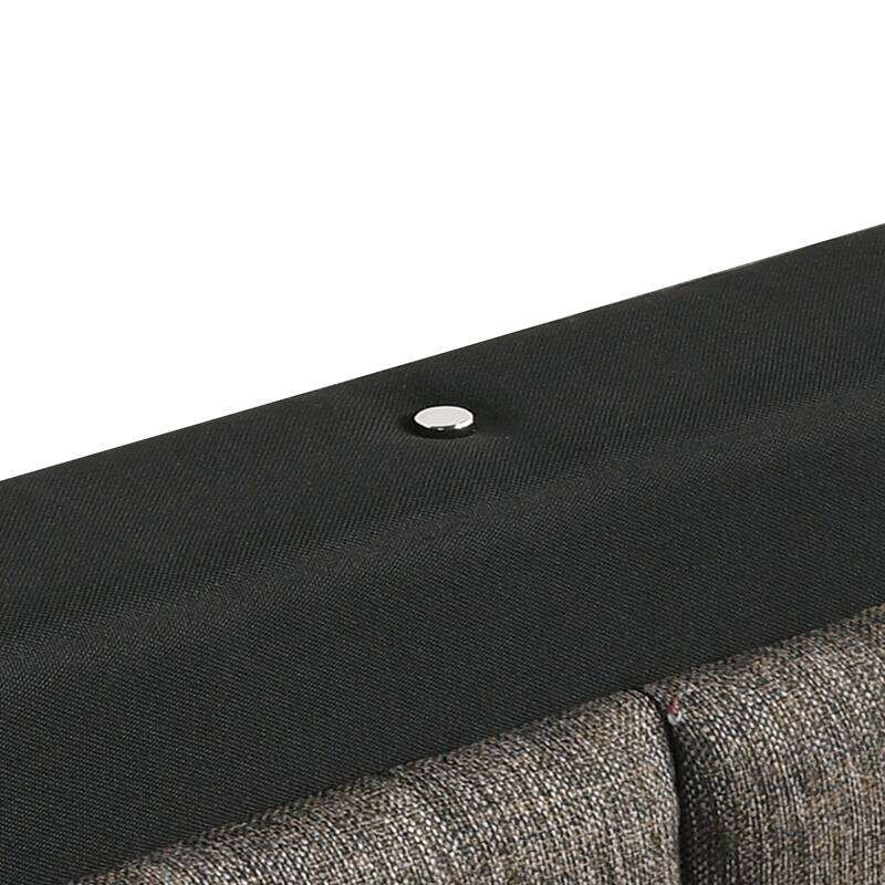 Furniture of America Orelo Modern Dark Brown Panel Bed with Reading Lights