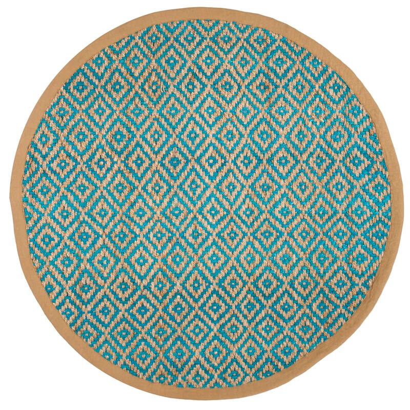 SAFAVIEH Handmade Natural Fiber Jaeda Diamond Jute Tassel Rug