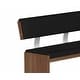 preview thumbnail 10 of 11, Somette Emily Modern Wood/Black Glass Dining Set with Nook