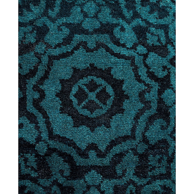 Overdyed One-of-a-Kind Hand-Knotted Area Rug - Black - 3' 2" x 5' 3"
