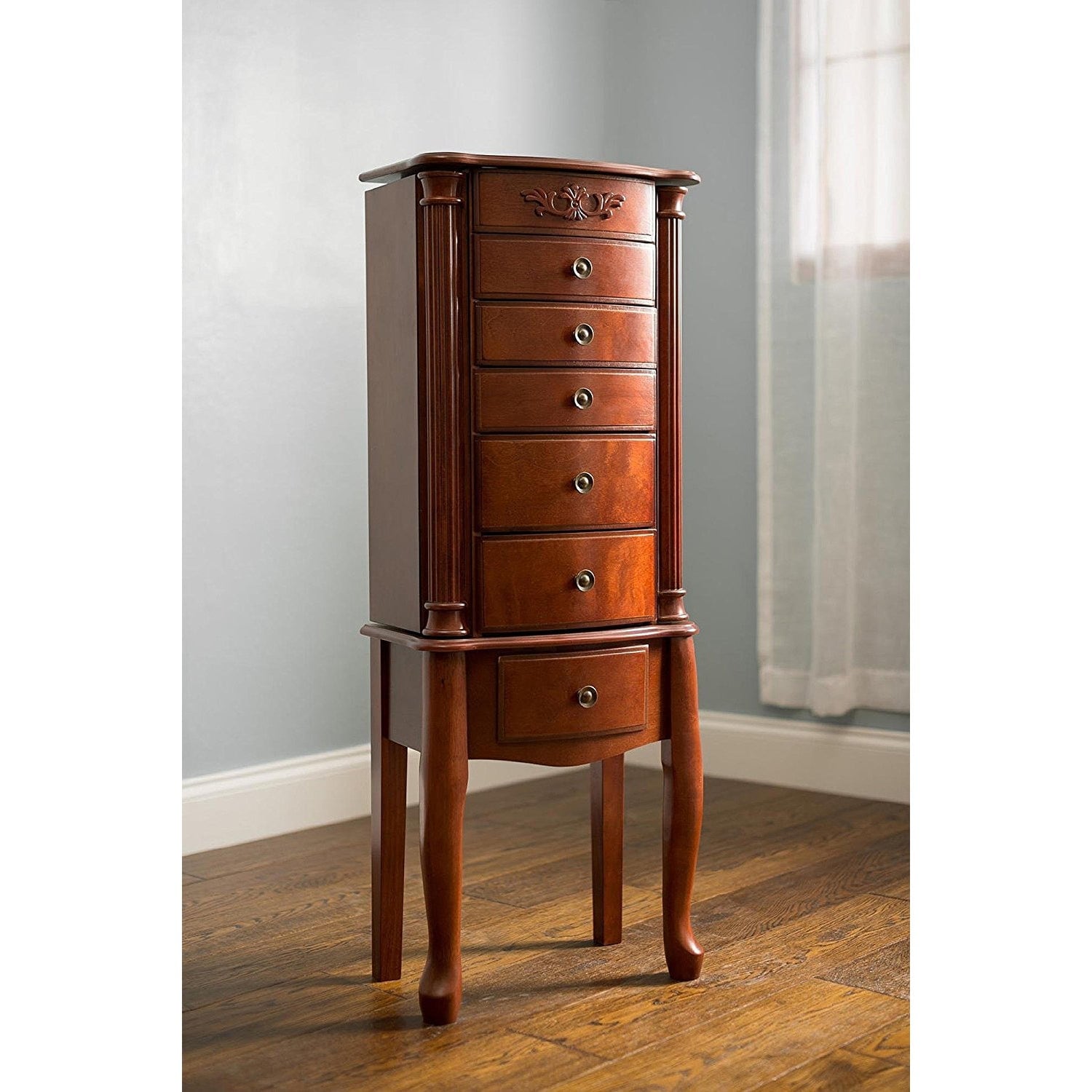 Cherry Hives And Honey Morgan Jewelry Armoire Jewelry Armoires Lietuvis Home Kitchen