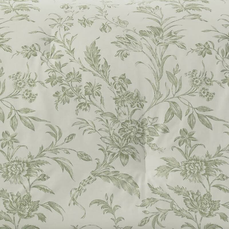 Laura Ashley Natalie Green Cotton Duvet Cover Set On Sale Bed Bath