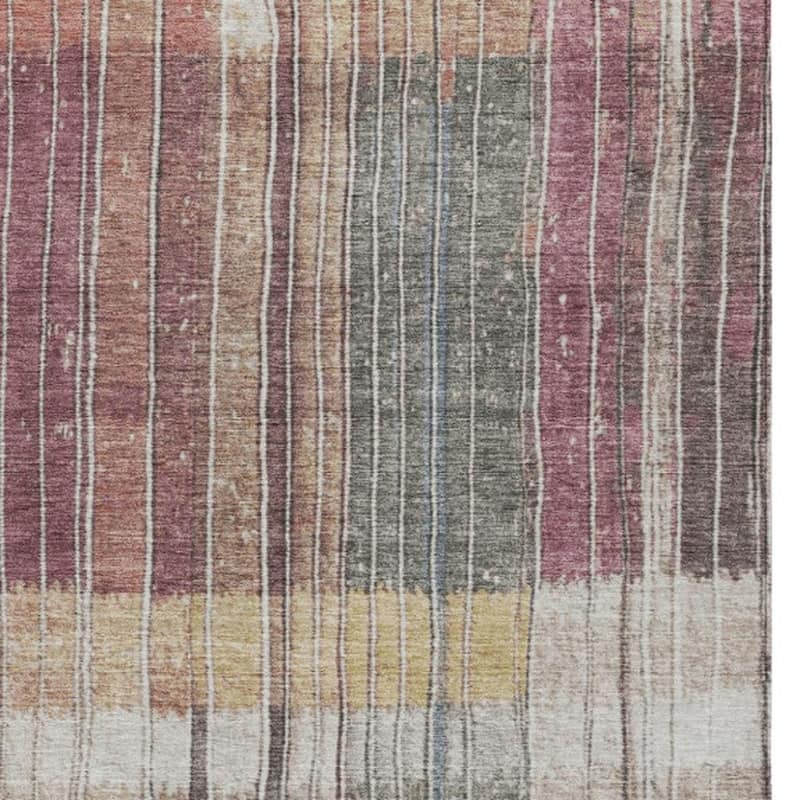 HomeRoots Striped Transitional Rectangle Outdoor Rug